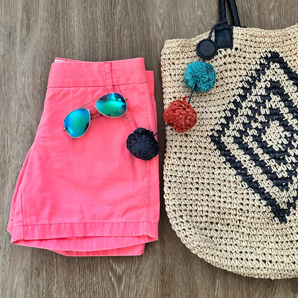 J.Crew neon coral pink 5” shorts